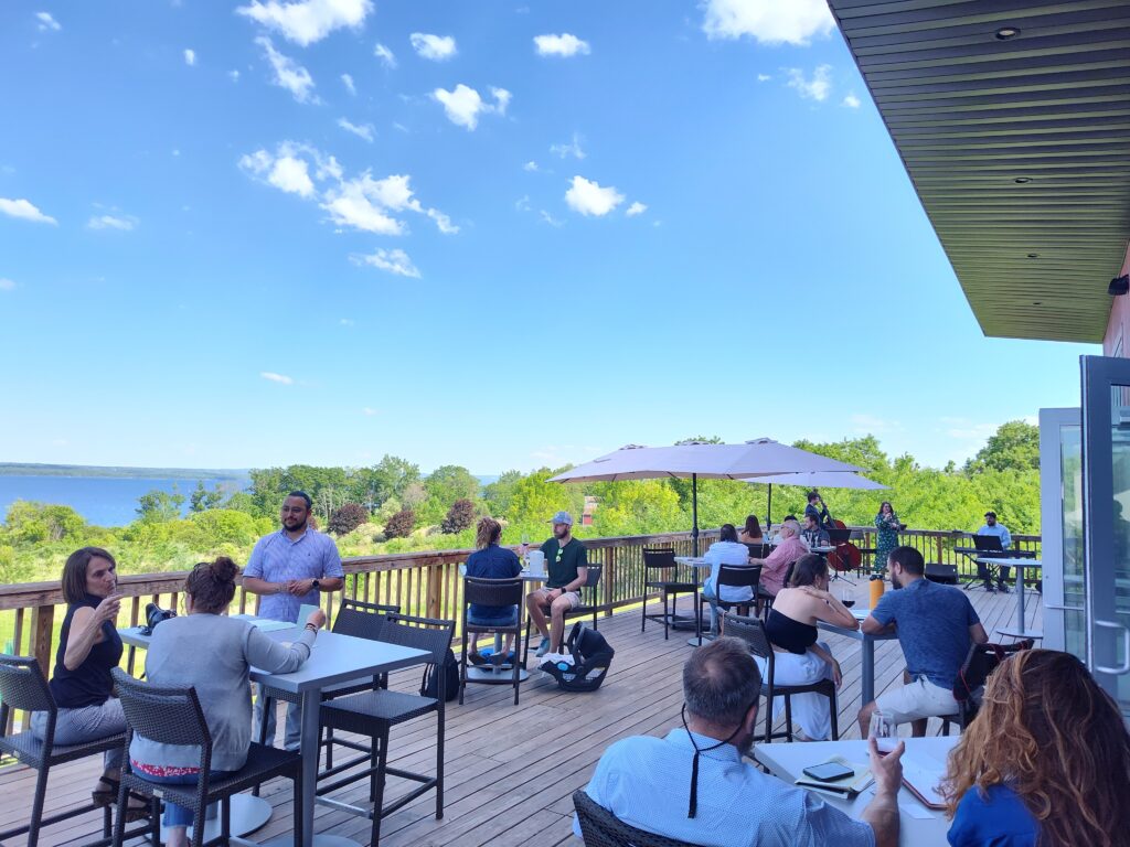 Once Finger Lakes deck with lake views